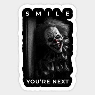 Scary Halloween Clown Monster: Smile You're Next Sticker